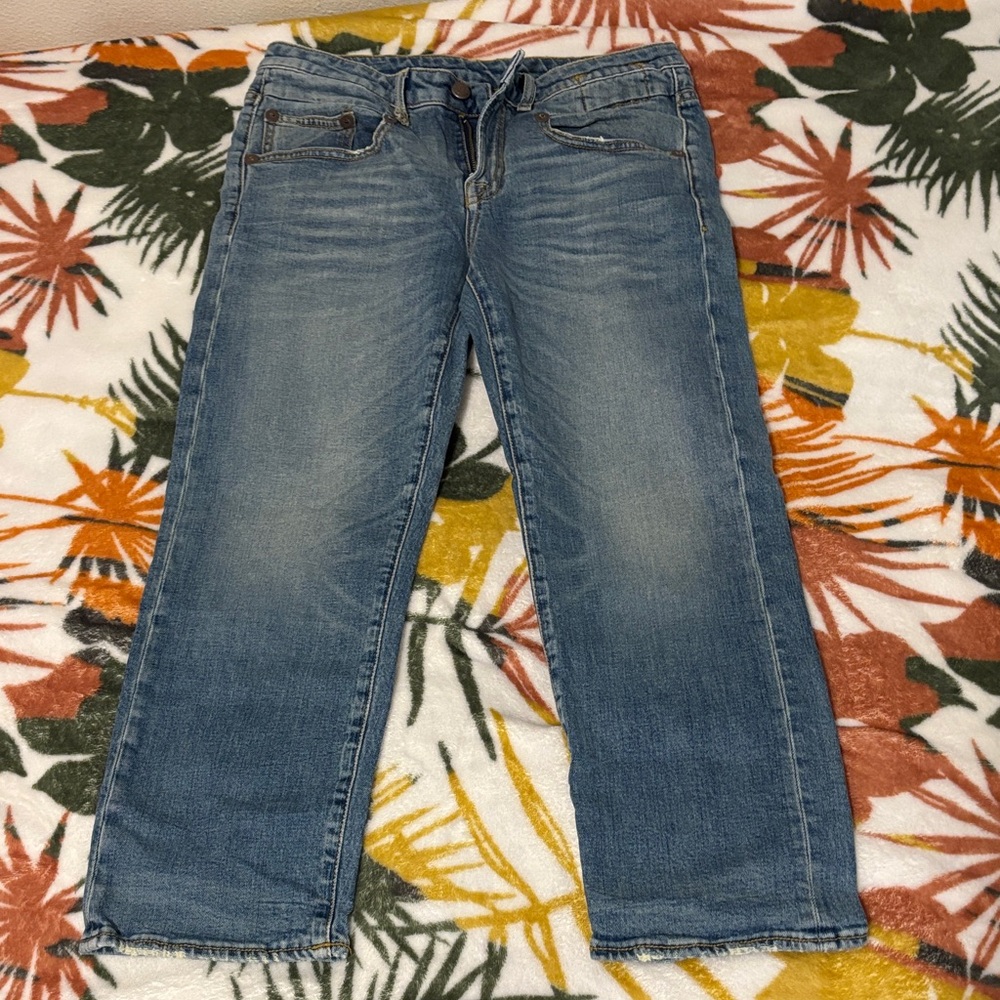 R13 Women's Faded Blue Ankle Jeans
